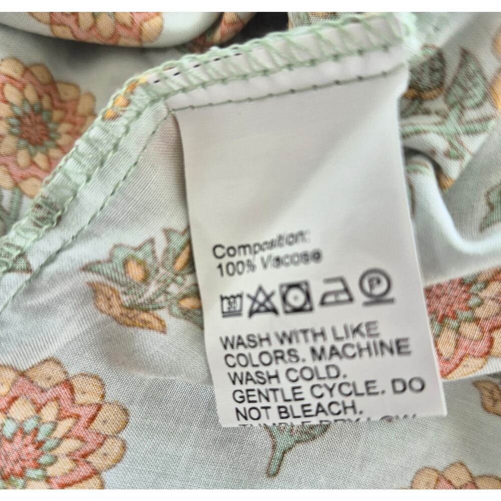 Anna Kaci Maxi Dress Small Mixed Print Tiered Smocked Cottagecore Boho NWT - Picture 7 of 12